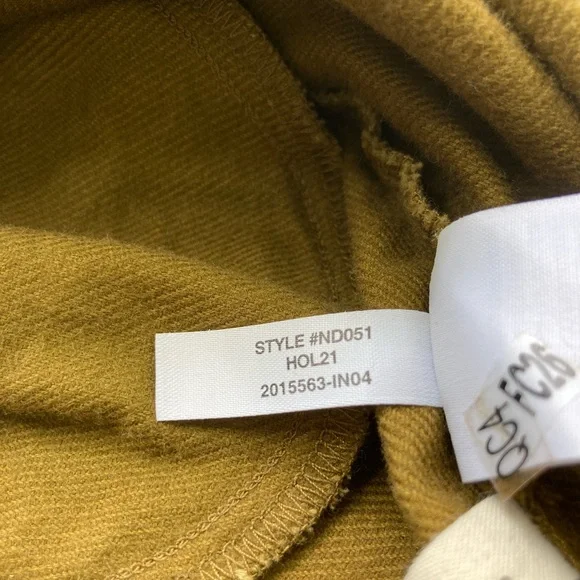 Madewell Dress Flannel Lucie V-Neck Smocked Mini Dress Weathered Olive Size 2X - Picture 16 of 16